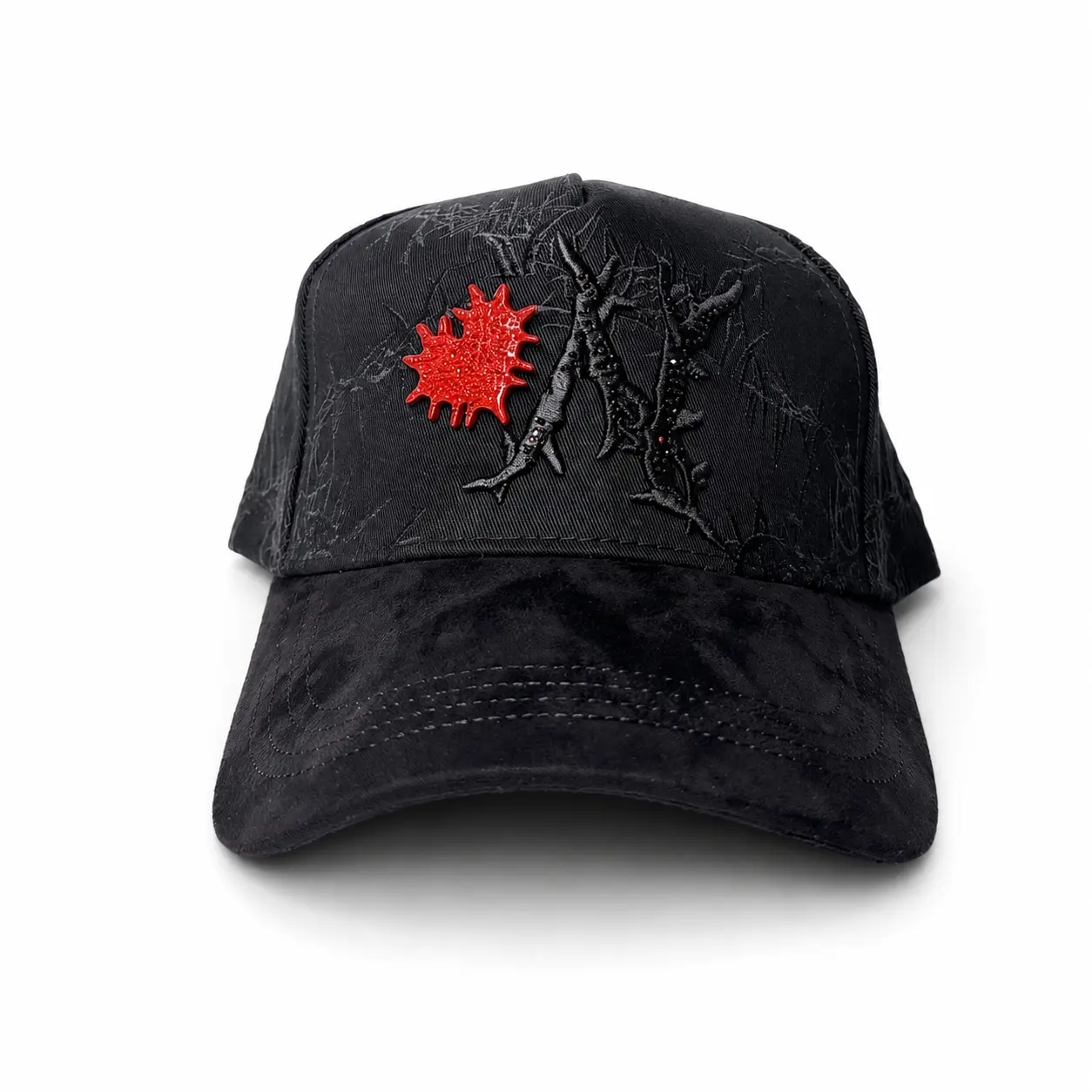 Barbas Hats x Willito Heartbreaker Black Snapback - Premium Streetwear Baseball Cap for Men & Women, Adjustable