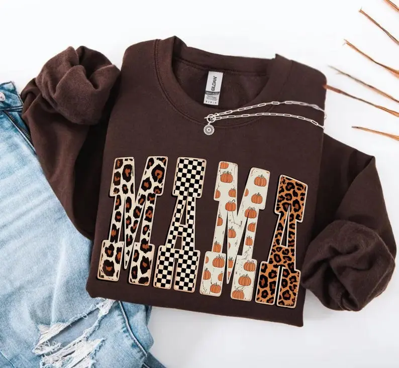 Fall Mama Sweatshirt, Coquette Mama Crewneck, Pumpkin Season Mom Pullover, Cute Thanksgiving Sweatshirt, Cozy Autumn Mom Gift