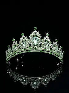 Shiny Rhinestone Crystal Crown Headpiece, Birthday Princess Crown for Women, Birthday Tiara, Party Decorations, 1/2pcs, Elegant Accessory