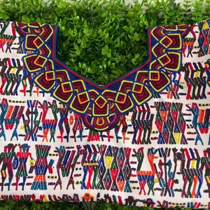 Size:de 8-10 años Huipil Sublimado Indumentaria Maya lxil de Guatemala Traditional Design for Cultural Events and Authentic Maya Ixil Clothing Women's Summer Top Blouse