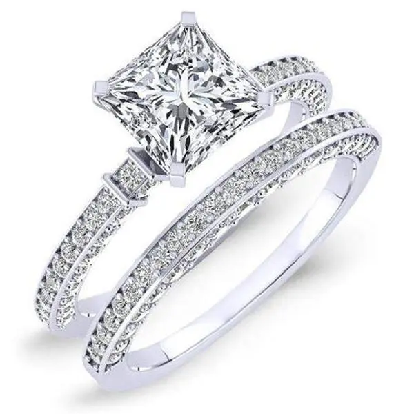 Daphne - Princess Moissanite Bridal Set