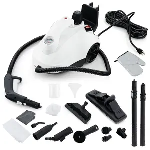 COSTWAY - Multipurpose Steam Cleaner 1800W Portable Household Steamer with 61 oz Tank-Gray & White
