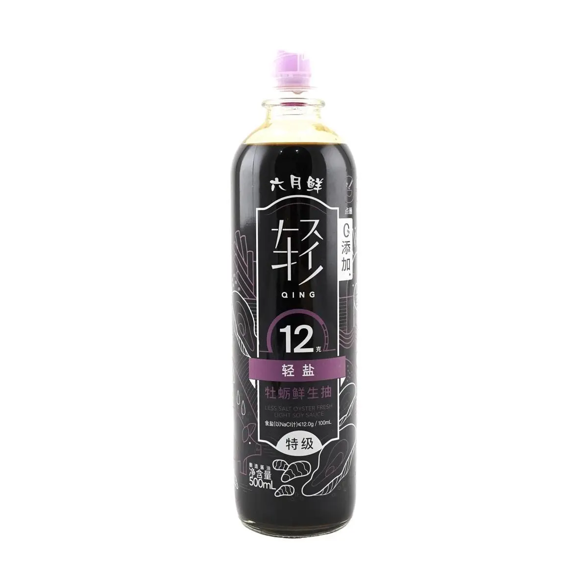 LIUYUEXIAN Light Salt Oyster Sauce 500ml - 34% Less Sodium, Natural Umami, Healthy Cooking Seasoning