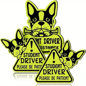 Decal for Student Drivers, New Driver Caution Sticker, Please Be Patient Sign, Maintain Distance Sticker for Automotive Safety, Car Bumper Vehicle Sign - Please Be Patient Sign Keep Distance Sticker