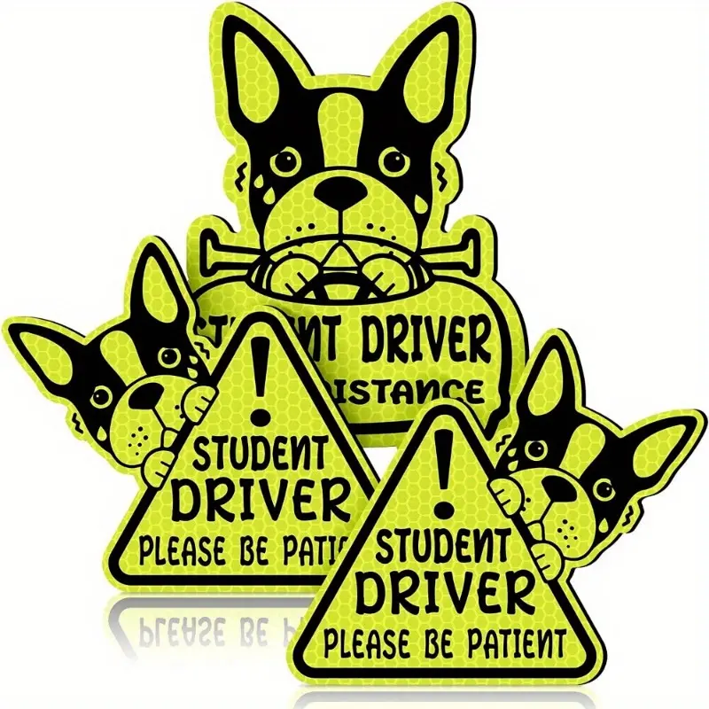 Decal for Student Drivers, New Driver Caution Sticker, Please Be Patient Sign, Maintain Distance Sticker for Automotive Safety, Car Bumper Vehicle Sign, Automotive Decals - Please Be Patient Sign Keep Distance Sticker