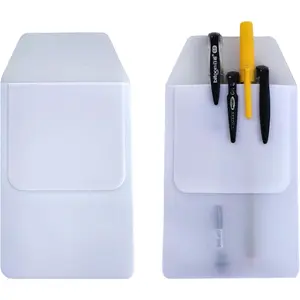 Pack of 10 Pocket Protectors Heavy PVC Pen Holder Pocket Pen Leak Protector for Hospital School Office Supplies White