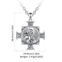 St Benedict Cross Medal 24" Box&Rope Chain