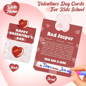 24 Pieces Valentines Day Gem Gifts for Kids School Party Mutual Gift Exchange