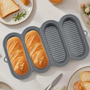 Silicone Bread Loaf Pan, Nonstick Loaf Pan And Heat Resistant Baguette Bread Pan, Bread Mold for Baking, French Bread Baking Pan, Bread Pans for Homemade Bread, Sub Loaf Pans for Baking Bread