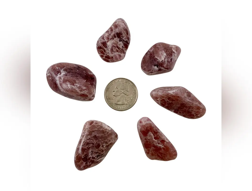 Red Tanzberry Quartz Tumbled Stone Rare