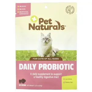 Pet Naturals Daily Probiotic, For Cats, All Sizes, 30 Chews, 1.27 oz (36 g)