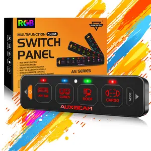 Auxbeam AS Series 4 Gang RGB Slim Switch Panel | AS-R40 car switch control
