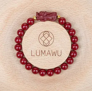 LUMAWU Luck-Purified Cinnabar Purple Gold Sand Bracelet | Pixiu Wealth & Fortune Blessing