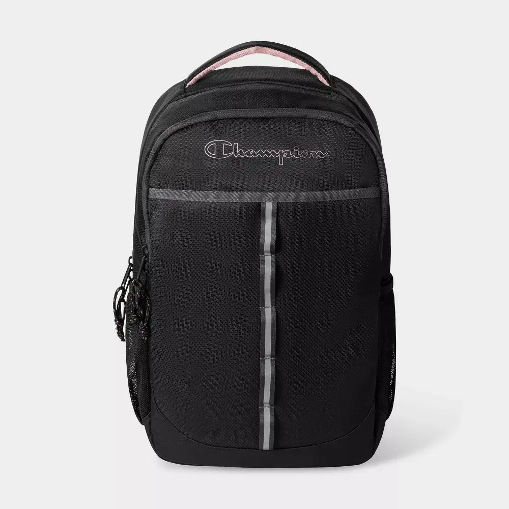 Champion 18" Center Backpack, Black/Pink, Backpacks for School Champion 18" Center Backpack, Black/Pink, Backpacks for School