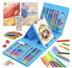 Coloring Kit 240 Pieces with Sketch Pad and Crayons for Kids Art Set