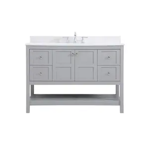 Theo Bathroom Vanity Set Gray
