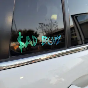 Sad Boyz White Decal - Simple Design, Classic Style, Ideal for Sadboyz