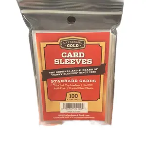 Cardboard Gold Standard Penny Sleeves - 100 Count Acid-Free & PVC-Free 2mil Ultra Clear Plastic Trading Card Sleeves for Most Sizes