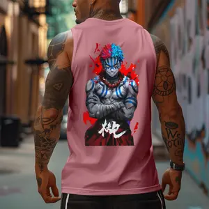Anime 90s Graphic Sleeveless Tank Tops Men Vest Streetwear Outfits Men Vacation Outfits Sleeveless Shirt