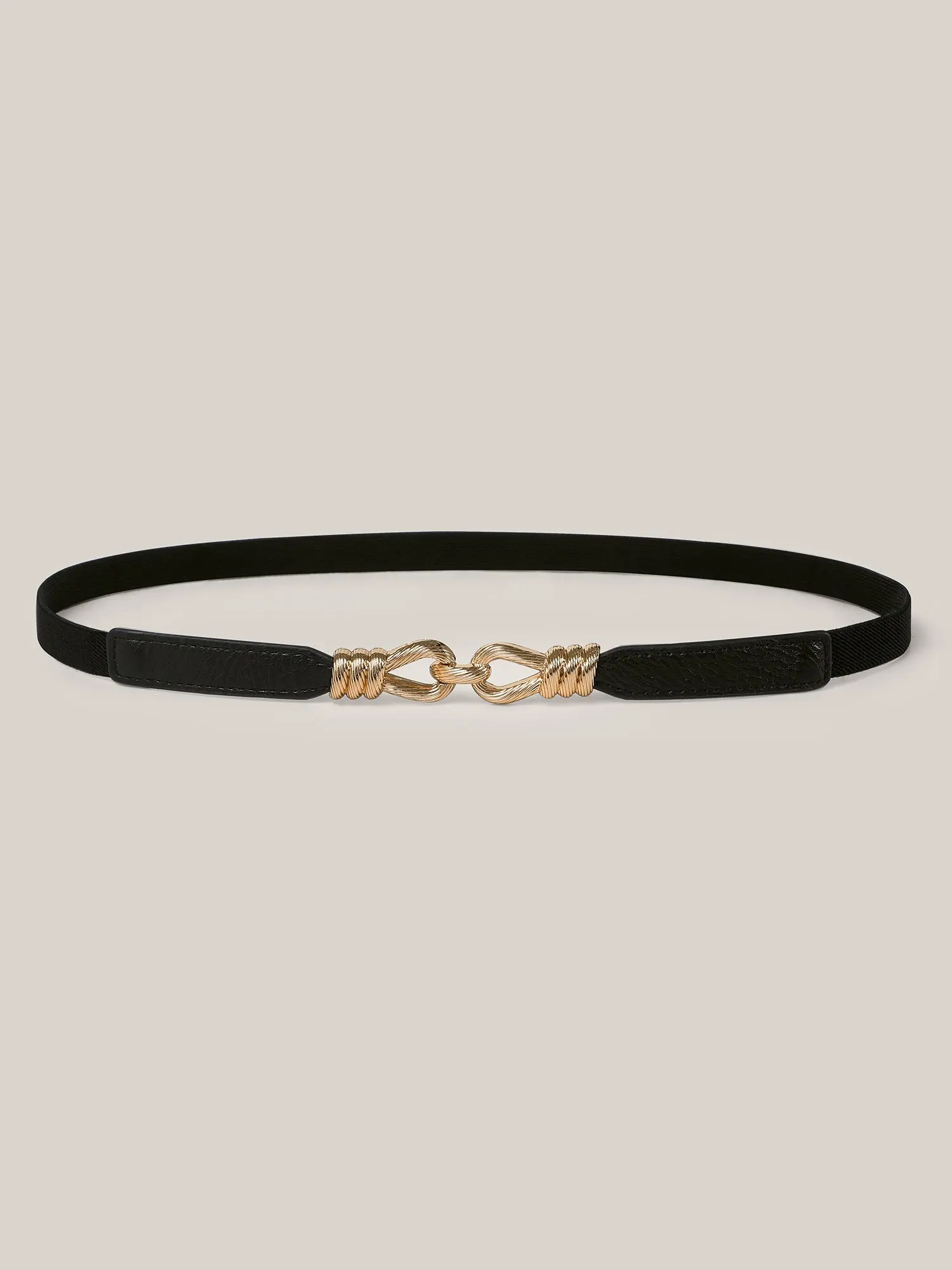 BloomChic Women's Black Gold-Tone Loop Belt - Regular Fit, Elegant Modern Style, Gold-Tone Buckle, Chain Detail, Everyday Fashion Accessory, 2026 Wrap Belt Styling, Women's Fashion Accessory HighlightWrap Belt,Summerfinds