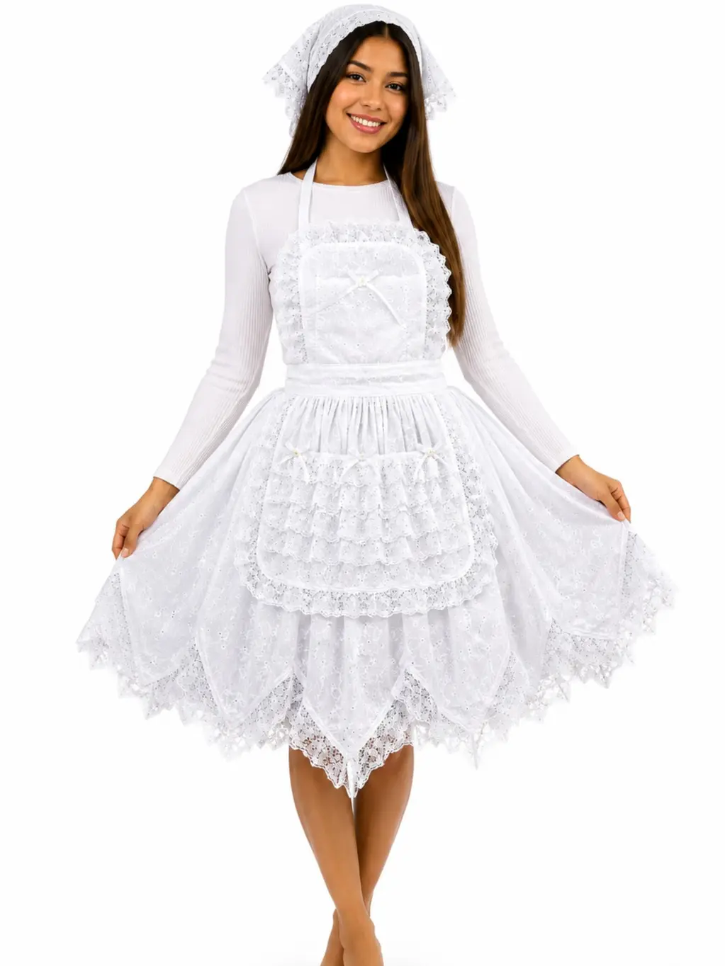 Womens Religious Obatala Skirt & Apron Set