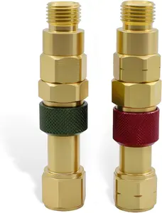 QDB10 Oxy Acetylene Quick Connects Set, Fit 9/16"-18 B Fittings, Hose to  Quick Connect, with Check Valves