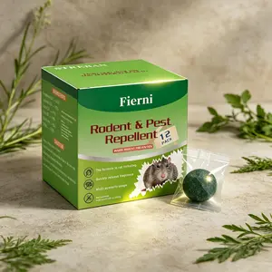 Keep Rodents & Pests Away – Fierni 12 Pack Pest Repellent – Quickly Repels Mice, Rats, Roaches & Spiders – Non-Irritating Formula – Multi-Scenario Usage – Safe for Home, Kitchen & Garage