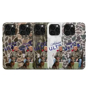 Donald Trump Hunter Camo Phone Case, Michelob Ultra Hunting Season Tough Cover For iPhone 11-17 Pro Max/Plus & Samsung Galaxy S23-S25