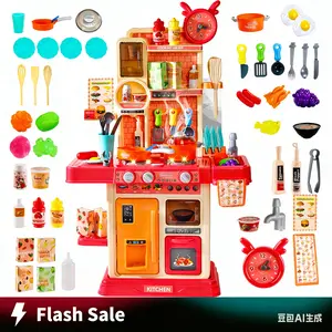 King Size Pretend Play Kitchen Set | Large Interactive ToyKitchen with Realistic Accessories | Educational Role PlayCooking Toys for Toddlers & Kids, TikTok Viral Gift