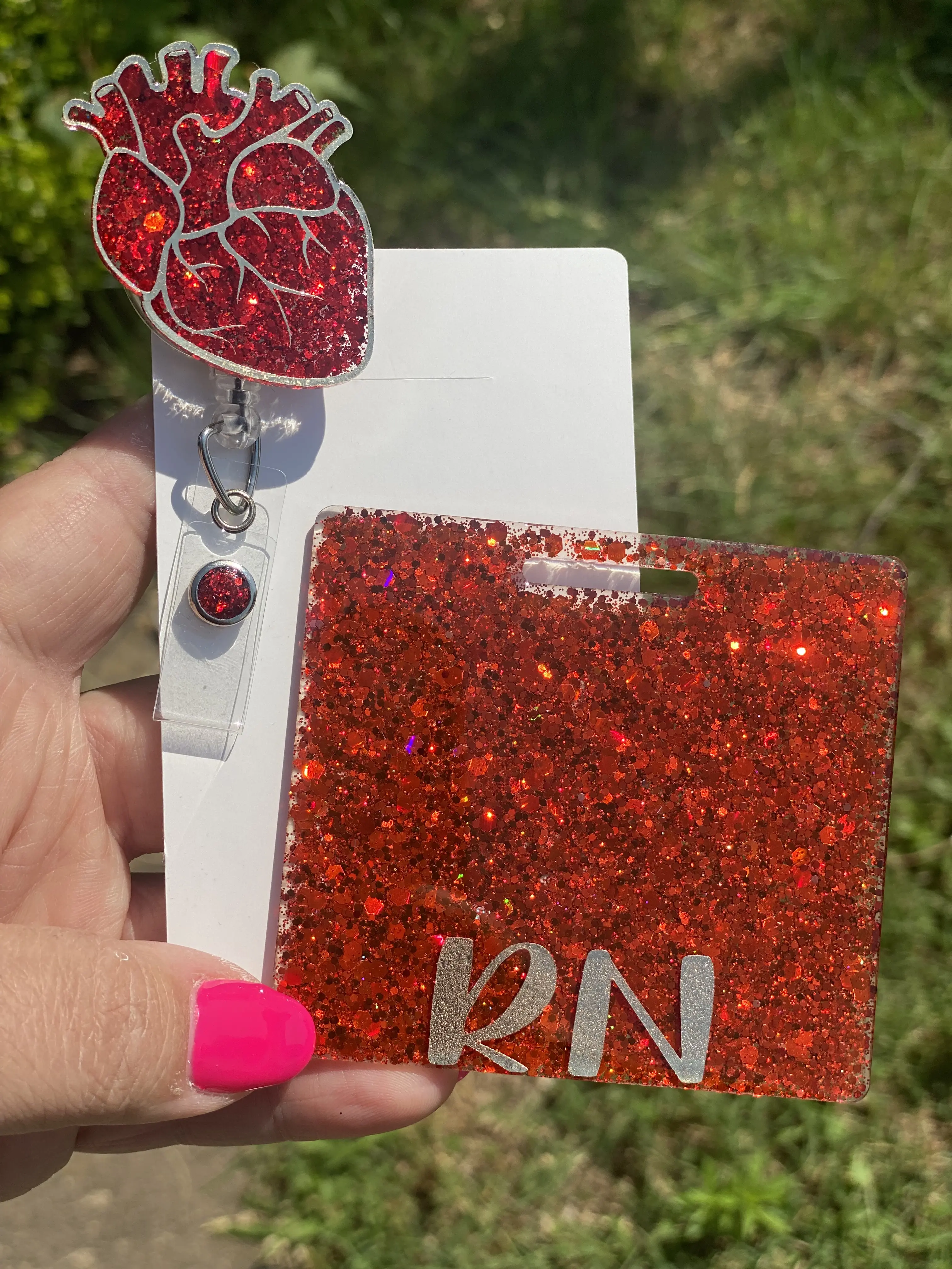 Cardiac Badge Reel and Badge Buddy Set