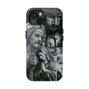 My Religion Phone Case - San Judas, Virgen Maria, Jesus Christ, Arcángel Gabriel, Tough Phone Case,  for iPhone 17, 16, 15, 14, 13, 12, 11 Pro Air Plus ProMax and Samsung S26-S22 Plus shock-absorbing phone cases, fashionable gift.