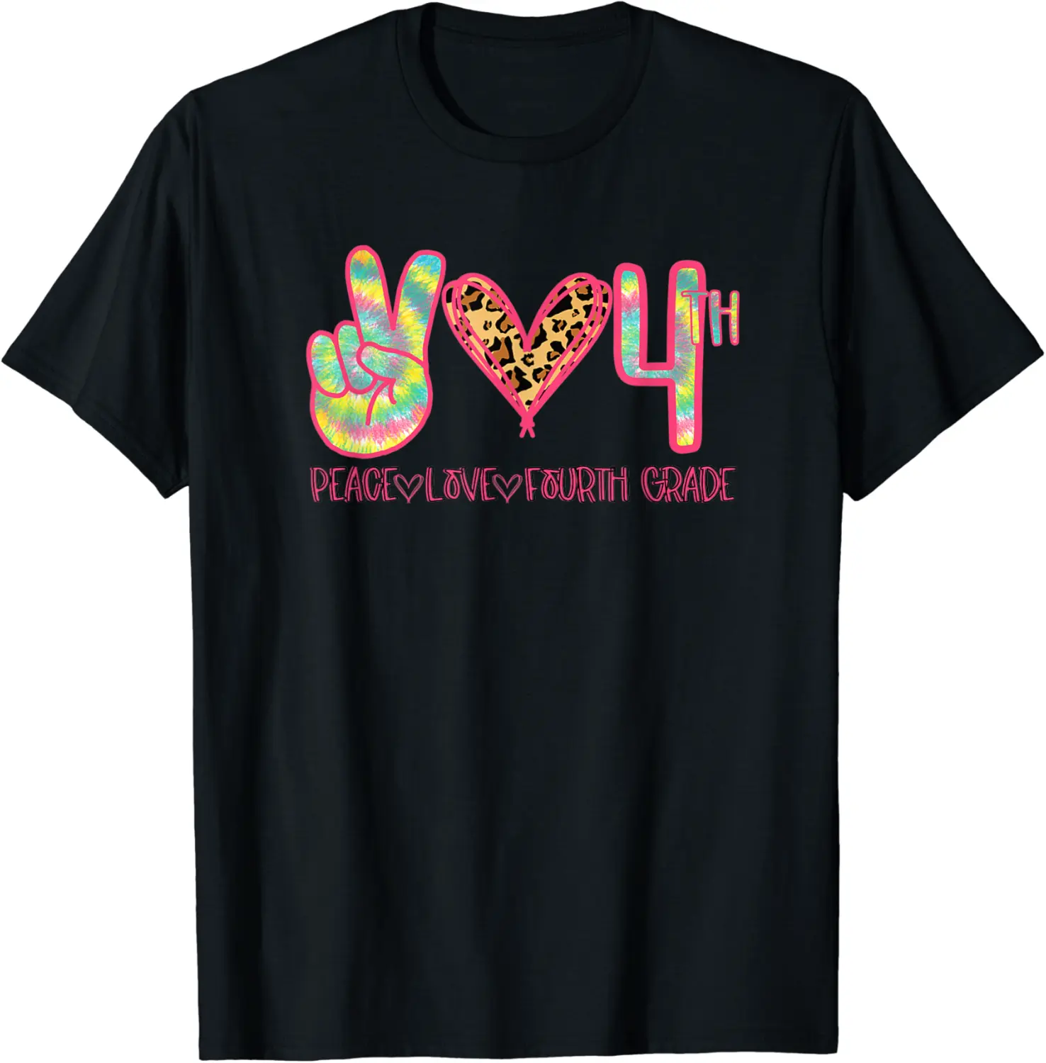 Peace Love Fourth (4th) Grade Squad Back to School Matching T-Shirt - Keylamartine Shop 78B08CGM1P4Q