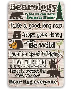 Bearology, What We Can Learn From a Bear - Metal Sign