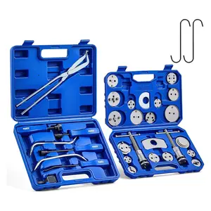Orion Motor Tech 32pc Dual Brake Tools,2 in 1 Disc Brake Caliper Tool Set and Drum Brake Tool Kit,Blue/Black Brake Caliper Tool Kit and Drum Brake Tool with Brake Spring Tool Compressor Pliers Installer Remover,car stuff, fathersdaygift