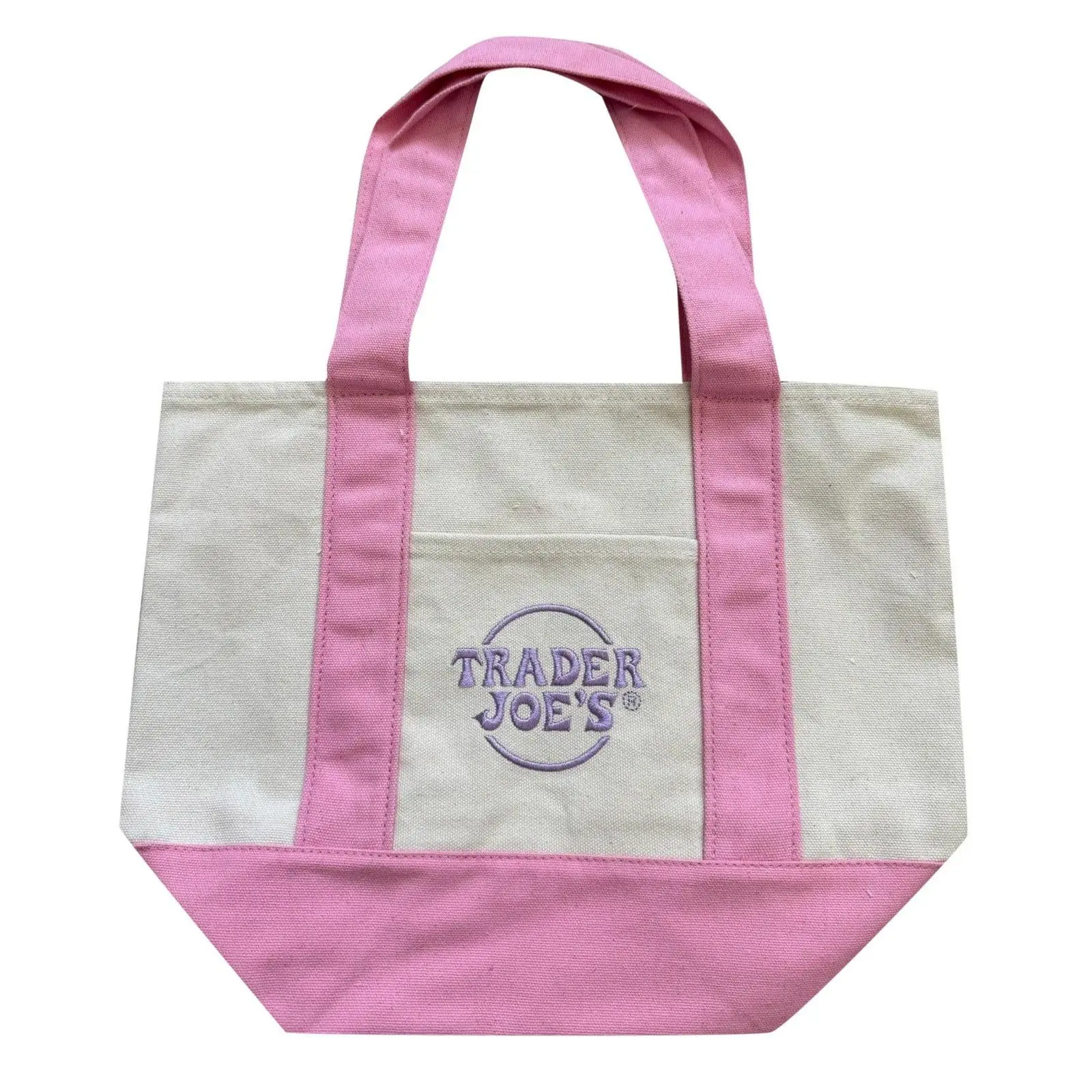Trader Joe's Pastel Mini Canvas Tote Bags 2025 LIMITED EDITION NWT