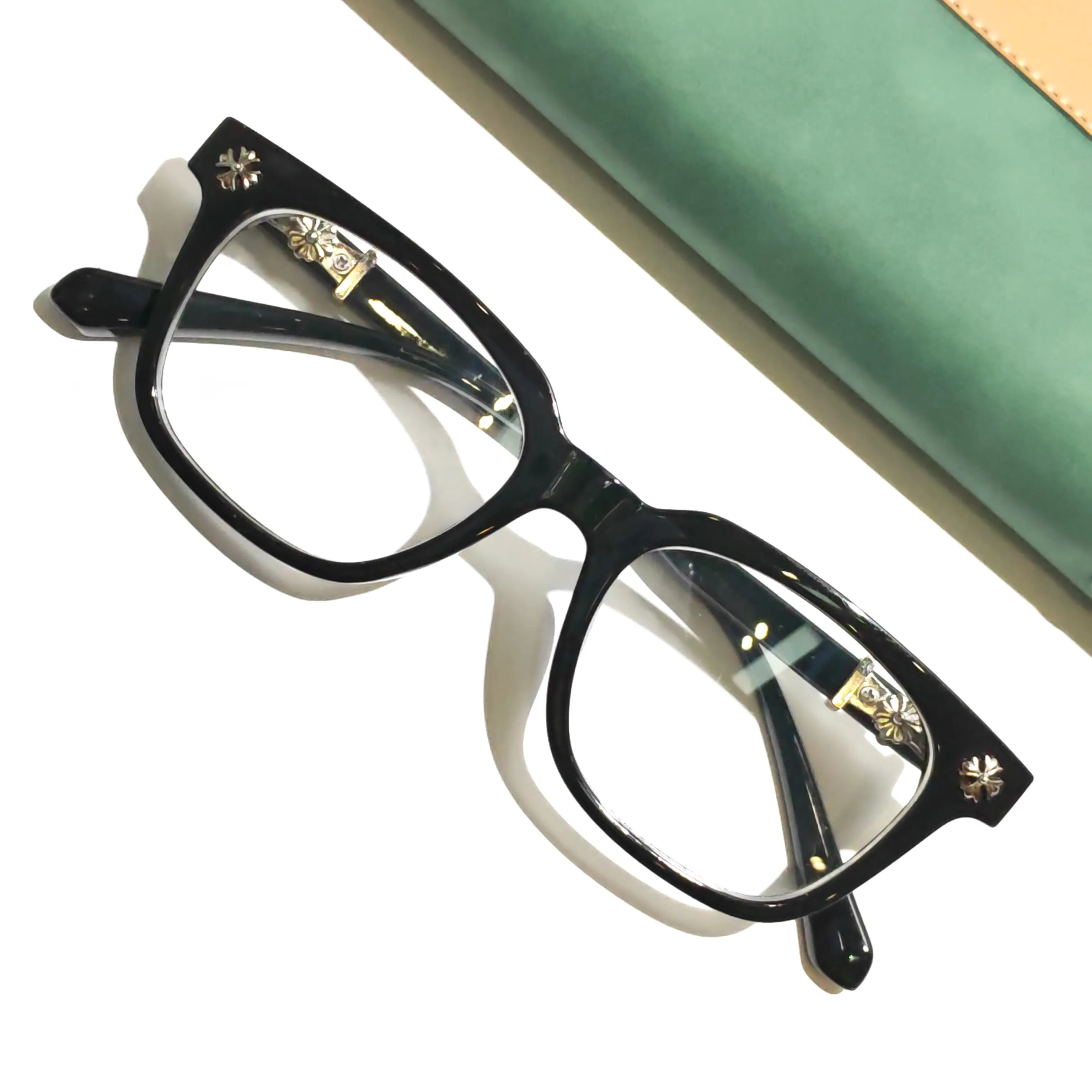 Men's Minimalist Square Blue Light Glasses Frames - Lightweight Metal Frame, Casual Flat Plain Lens, Versatile Year-Round Eyewear Accessory