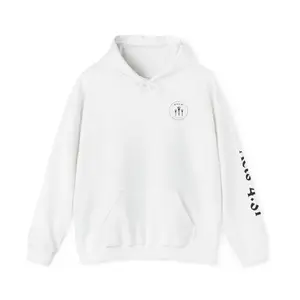 Red Cross Christian Cross hoodie | Hoodie with Acts 4:31 sleeve text