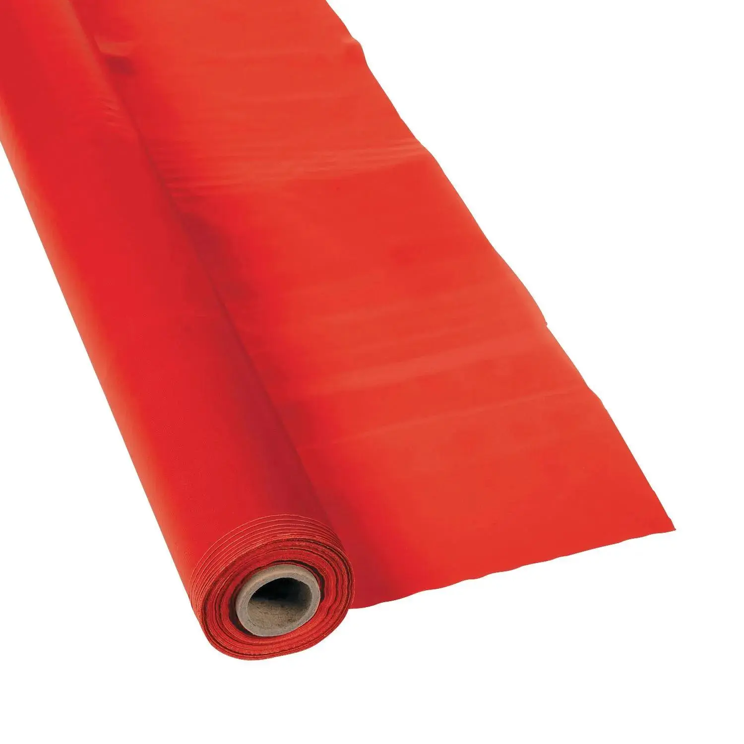 40" x 250 ft. Red Extra Long Disposable Plastic Tablecloth Roll