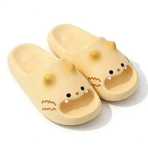 Cute Cartoon Cat Paw Slippers, New Style, Thick Sole, Home Wear, Shower Wear, Non-Slip Couple Slippers Slide Flipflop Girl