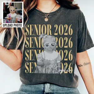 Personalized Senior 2026 Shirt, Custom Photo Comfort Colors Senior Shirt, Class of 2026 Shirt, Graduation Tee, Senior Gift, Proud Senior Tee