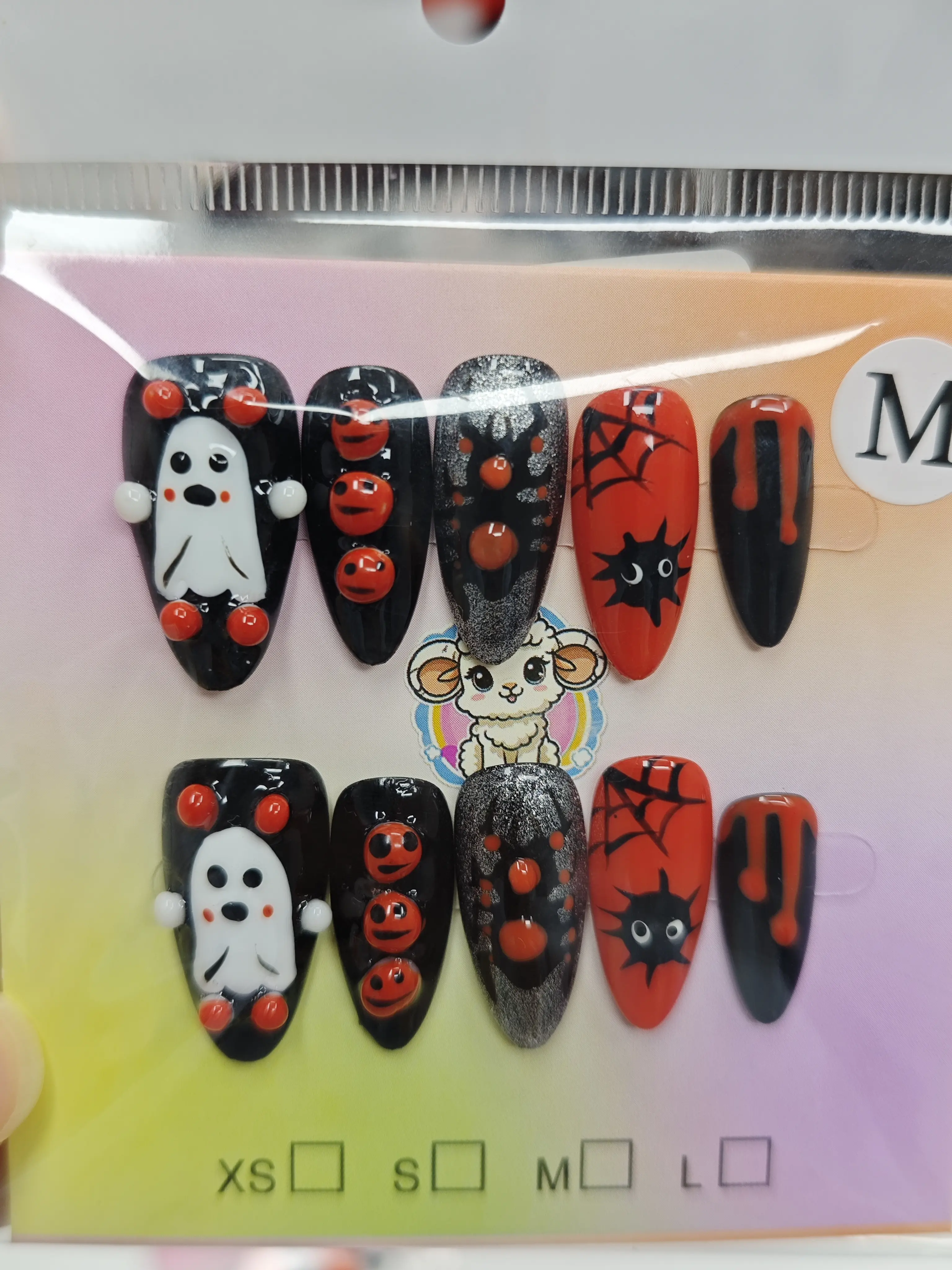 Mina(18881)gc.$30 for 15pcs Halloween Press On Nails. Random Selection . Kindly provide your nail size prior to ordering.