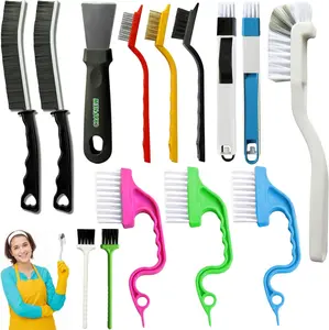 14PCS Crevice Cleaning Brush Set, Gap & Groove Cleaning Tools for Kitchen, Bathroom, Sink, Window Tracks & Corners