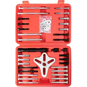 46pcs Harmonic Balancer Puller Set Steering Wheel Flywheel Remover Crankshaft Pulley Pulling Removal Tool