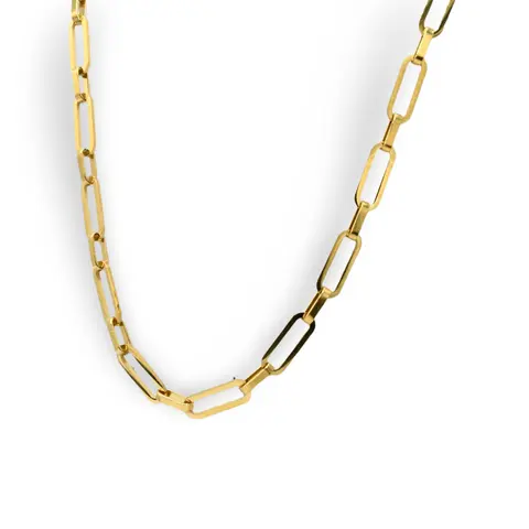 Paper Clip Necklace - For Women - Stainless Steel Minimalist Chain Modern Versatile Accessories