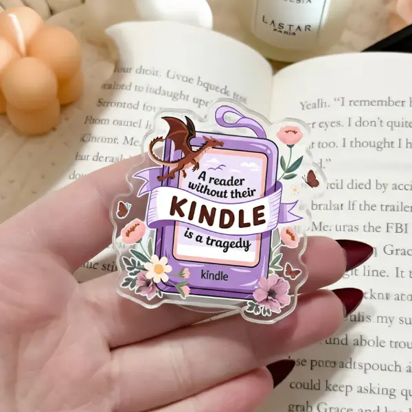 A Reader Without A Kindle Is A Tragedy Phone Grip Magnetic Accessory Magsafe Pop Socket Gift For Her 360° Swivel Rotation Strong Magnetic Strength