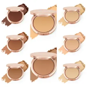 PHOFAY Matte Setting Pressed Powder for Oily Skin Flawless Finish 8g Powder-puff Application T-zone Coverage