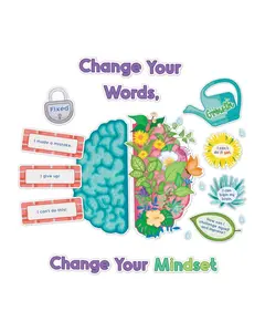 Carson Dellosa Education Bloom with a Growth Mindset Bulletin Board Set, 47 Pieces