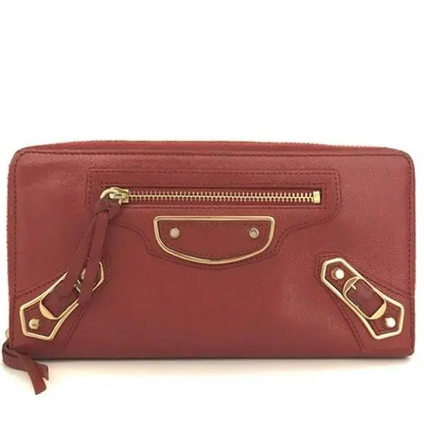 Pre-owned Other Other BALENCIAGA Metallic Edge Continental Leather Long Bifold Wallet/6CF1177 12452084026/594212