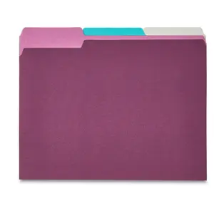 Assorted Color File Folder Set 25 Pack Letter Size Paper Folders for Documents Storage