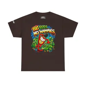 Big sss No Wammies T-Shirt — Retro Cartoon Money Graphic Tee
